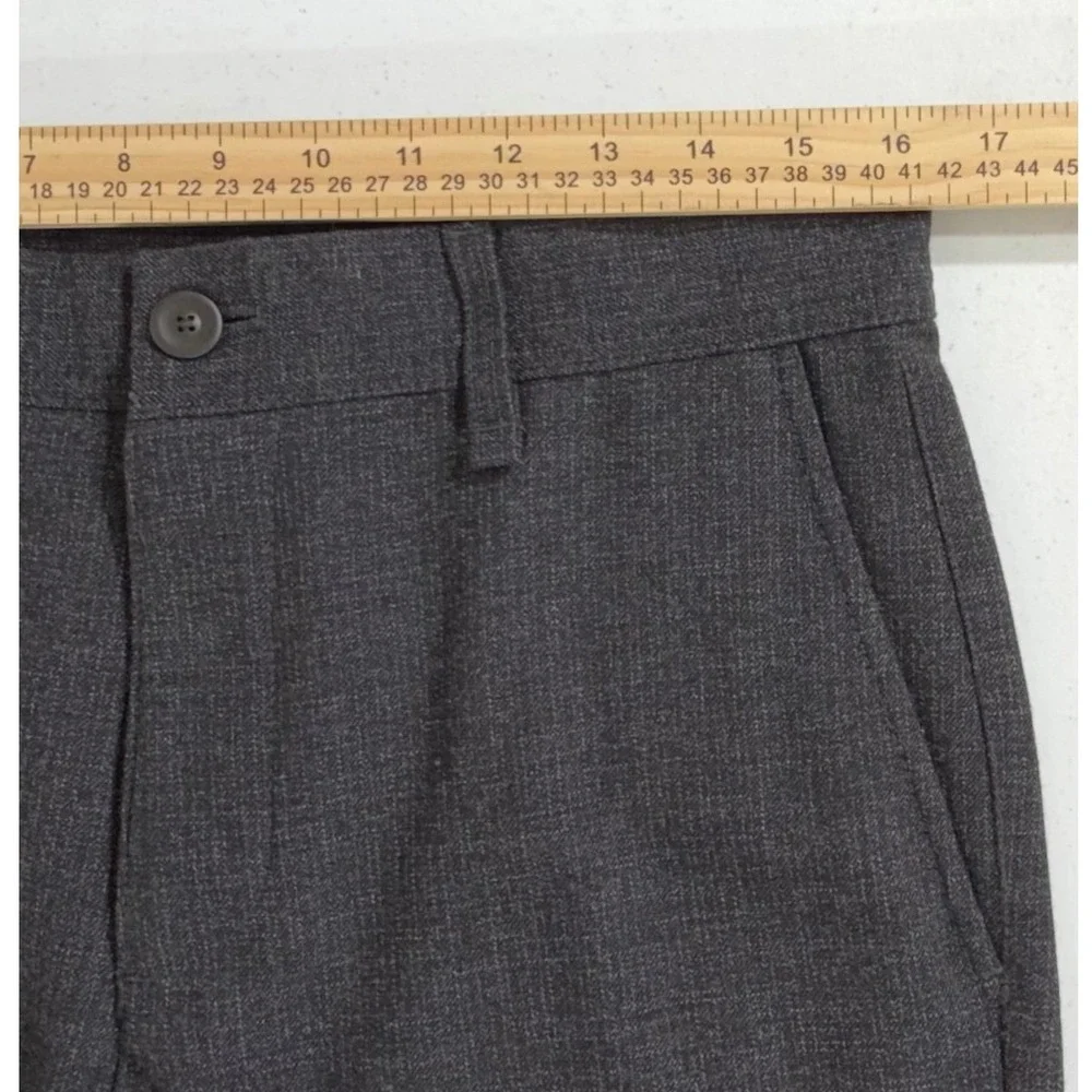 Zara Textured Dress Slacks Pants‎ Size 31 (32x28.5) Charcoal Gray Slim Tapered